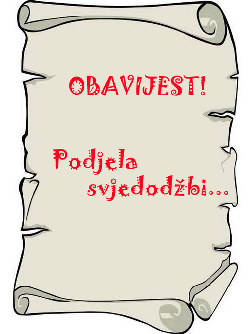 Podjela svjedodžbi